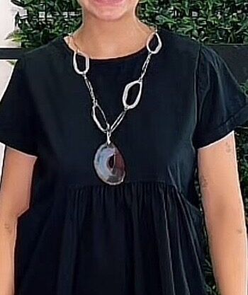 Vestido negro algodón