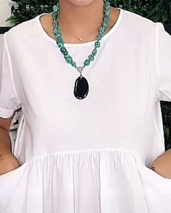 Vestido blanco algodón