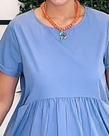 Vestido azul algodón
